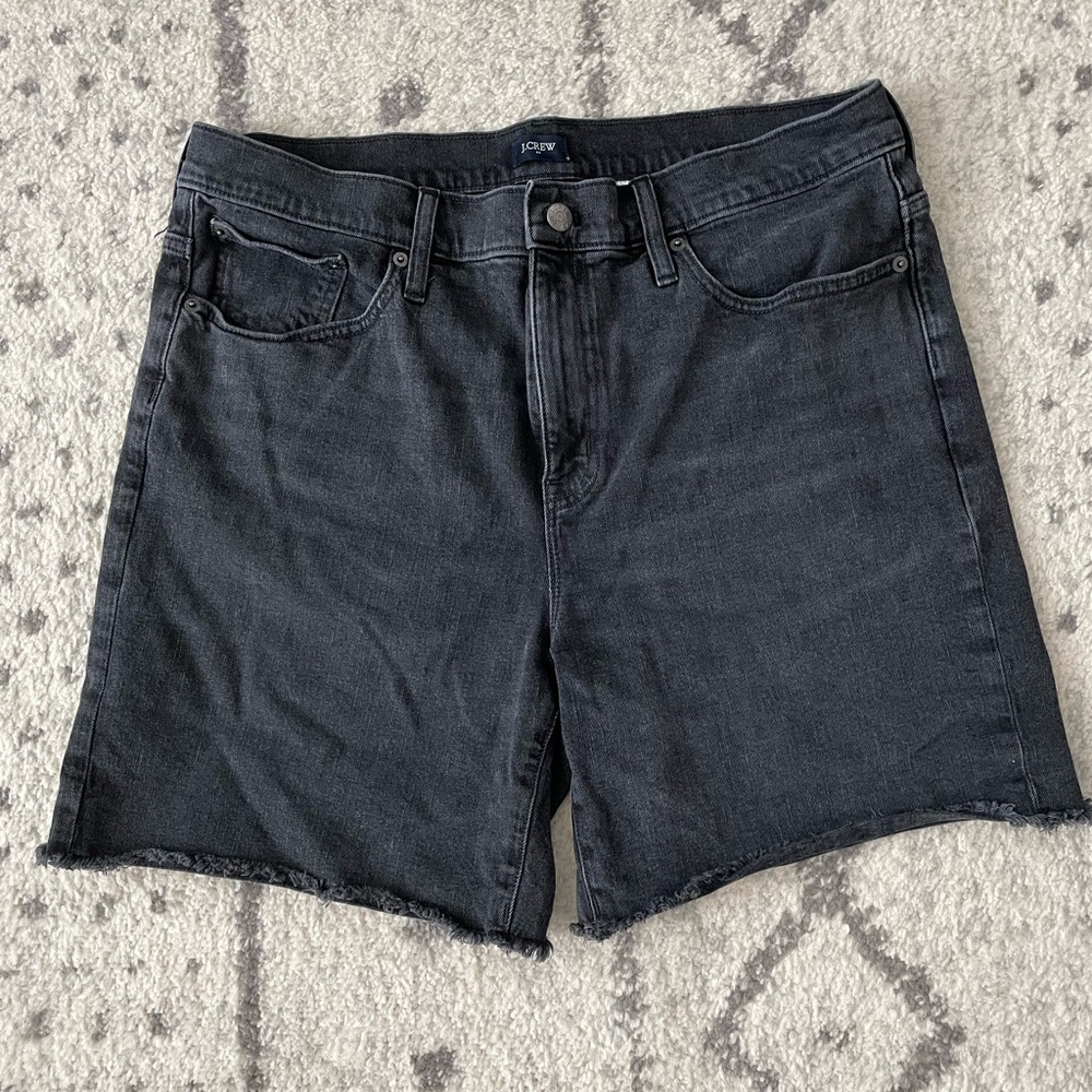 j. crew factory - long denim short in washed black